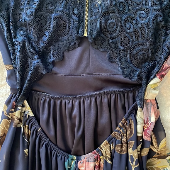 Windsor Women's Navy Blue Floral Maxi Dress - Picture 7 of 13